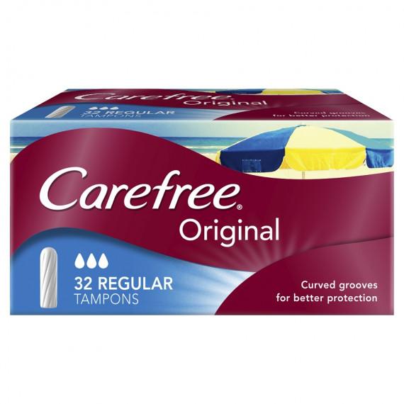 Carefree Original Fragrance Free Regular Tampons 32 Pack