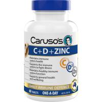 Carusos C Plus D Plus Zinc Daily Immune Defence 60 Tablets