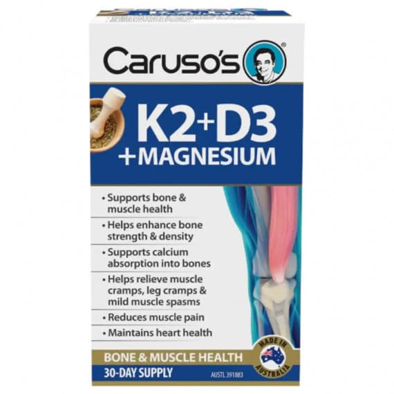 Caruso Vitamin K2 D3 Magnesium 30-Day Supply - Supports Bone & Heart Health | Pharmacy Direct