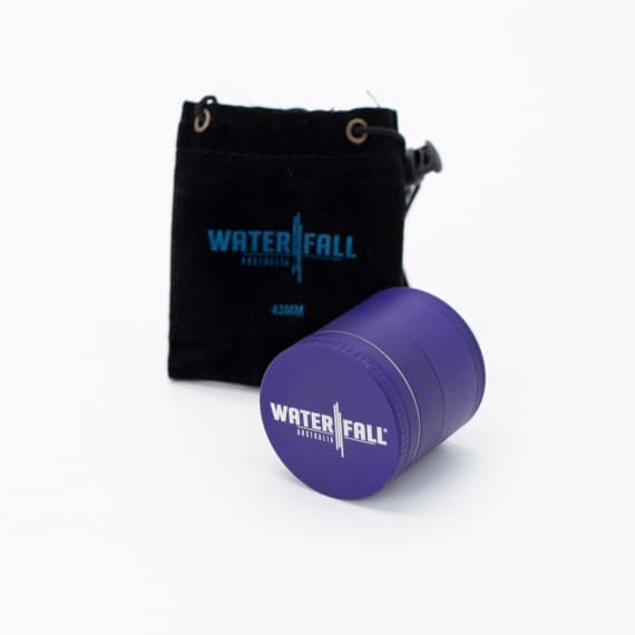 Waterfall Grinder Cnc Matte Dark Blue 4 Part 43mm Removable Screen