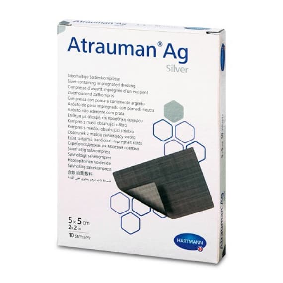 Hartmann Atrauman AG 5x5cm x10 Antimicrobial Wound Dressing | Pharmacy Direct