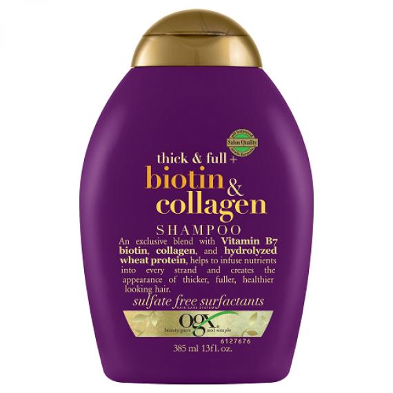 Buy Ogx Thick and Full plus Volumising Biotin and Collagen Shampoo For Fine Hair 385ml Online Pharmacy Direct AU