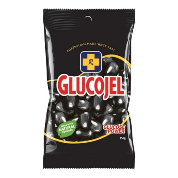 Gold Cross Glucojels Black Jelly Beans 150g