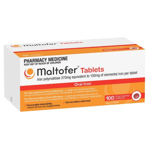 Buy Maltofer Iron 100 Tablets Online Pharmacy Direct AU