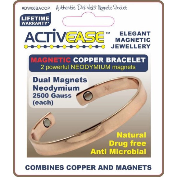 Buy Dick Wicks Activease Magnetic Copper Wrist Health Bangle Medium Online Pharmacy Direct AU