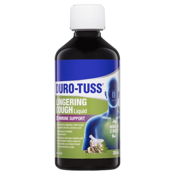 Duro-Tuss Lingering Cough Liquid Immune Support Blackberry & Vanilla 350ml