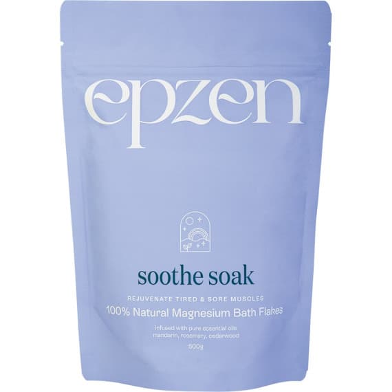 Buy EpZen Sooth Oak Rejuvenate Tired And Sore Muscles 100 Percent Natural Magnesium Bath Flakes 500g Online Pharmacy Direct AU