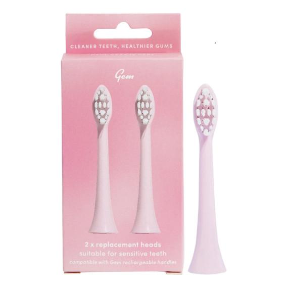Gem Electric Toothbrush Replacement Heads Coconut 2 Pack
