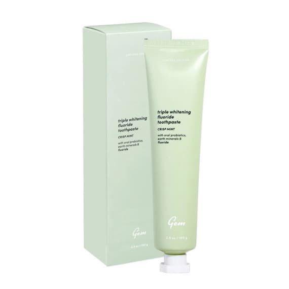 Gem Triple Whitening Fluoride Toothpaste Crisp Mint 100g