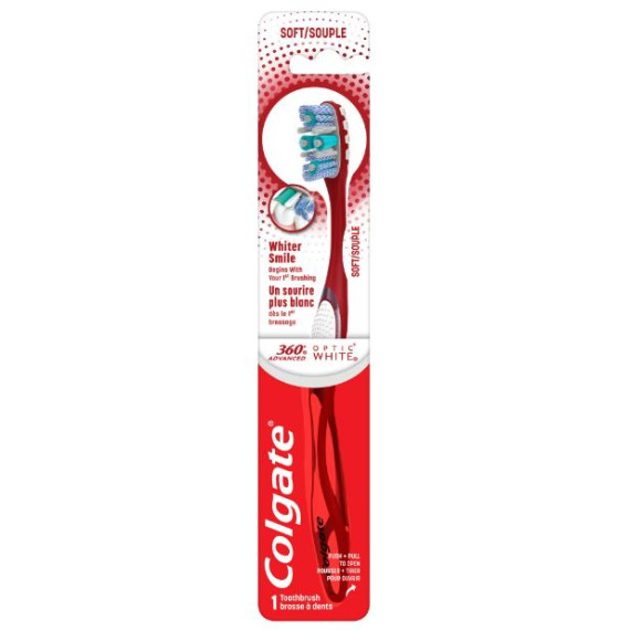 Colgate 360 Advanced Optic White Soft Toothbrush 1 Pack