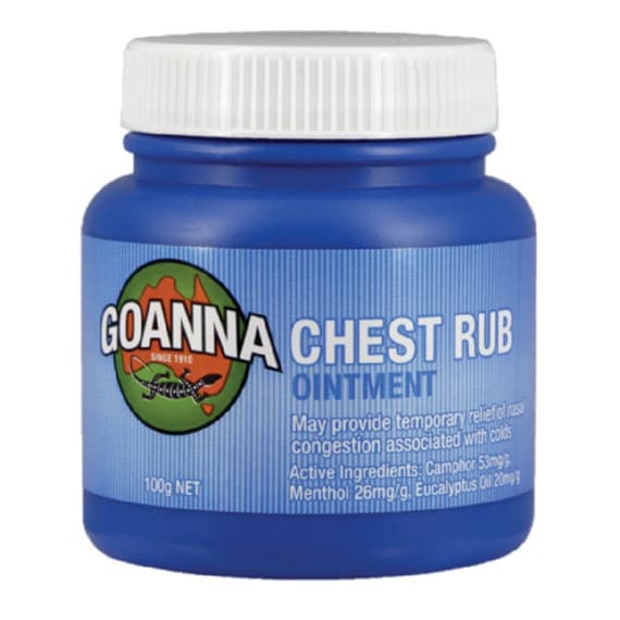 Buy Goanna Chest Rub Ointment 100g Expiry Date July 2025 Online Pharmacy Direct AU