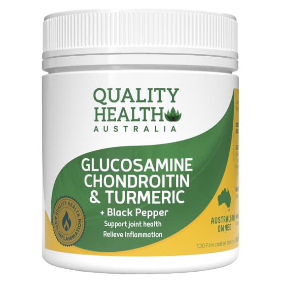 Quality Health Glucosamine Chondroitin Turmeric 100 Tablets at Pharmacy Direct