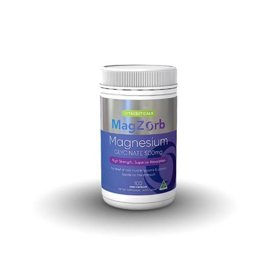 Vitaceuticals Magzorb Magnesium Glycinate 500mg 100 Capsules