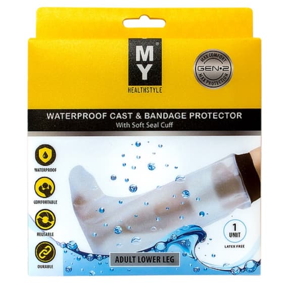 Buy My Healthstyle Waterproof Cast and Bandage Protector Adult Lower Leg Online Pharmacy Direct AU
