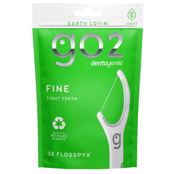 Buy GO2 Dentagenie Fine for tight teeth Minty flavour 36 Flosspyx Online Pharmacy Direct AU