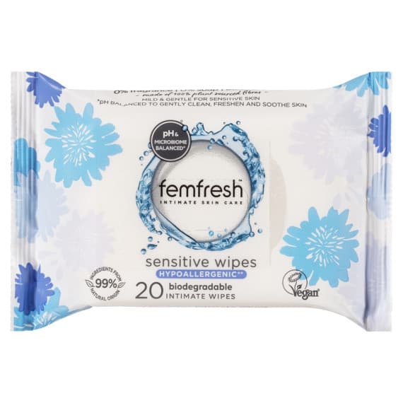 Femfresh Intimate Skin Care Sensitive Wipes 20 Pack