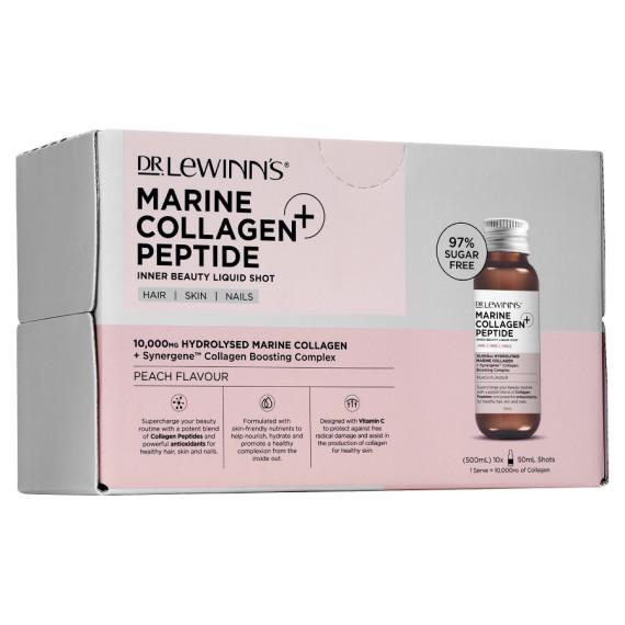 Buy Dr. Lewinns Marine Collagen Peptide Plus Inner Beauty Liquid Shot Peach Flavour 10 x 50ml Online Pharmacy Direct AU