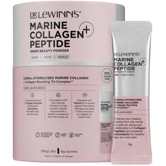Dr. Lewinns Marine Collagen Peptide Plus Inner Beauty Powder Unflavoured 30 X 6g