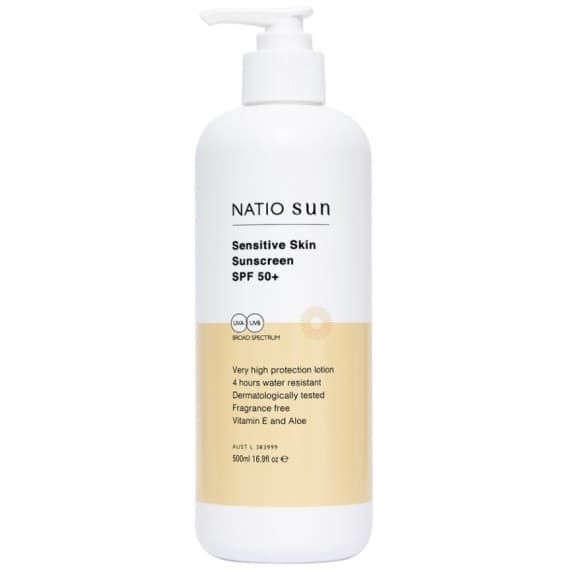 Natio Sensitive Skin Sunscreen SPF 50+ 500ml