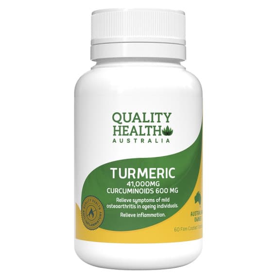 Quality Health Australia Turmeric 41,000mg Curcuminoids 600mg 60 Tablets