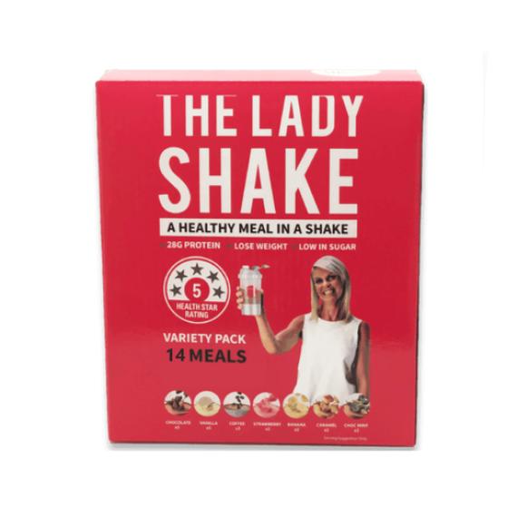 The Lady Shake Variety Pack 56g 14 Pack for balanced nutrition – Pharmacy Direct