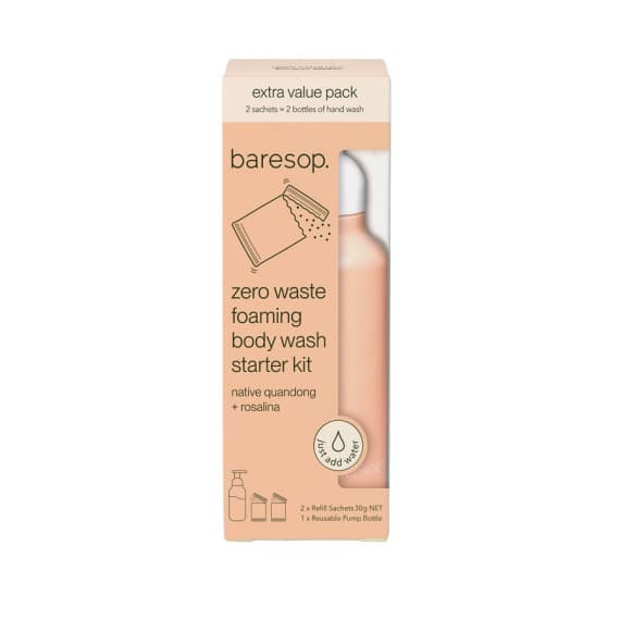 Baresop Zero Waste Foaming Body Wash Starter Kit Native Quandong and Rosalina