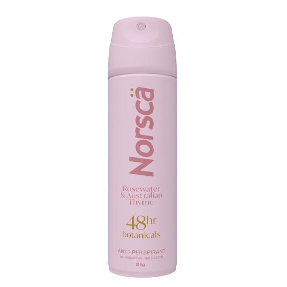 Norsca Botanicals Rosewater and Australian Thyme 48H Anti Perspirant 130g