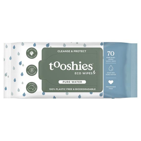 Tooshies ECO Wipes Pure Water Baby Wipes 70 Pack