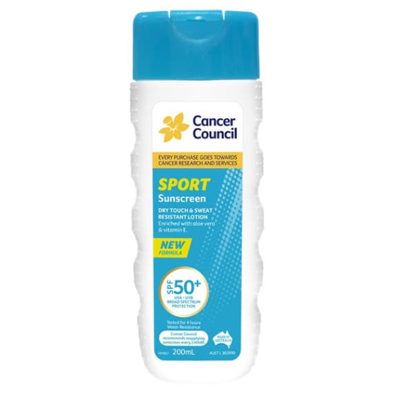 Cancer Council Sport Dry Touch and Sweat Resistant Lotion SPF50 Plus 200ml