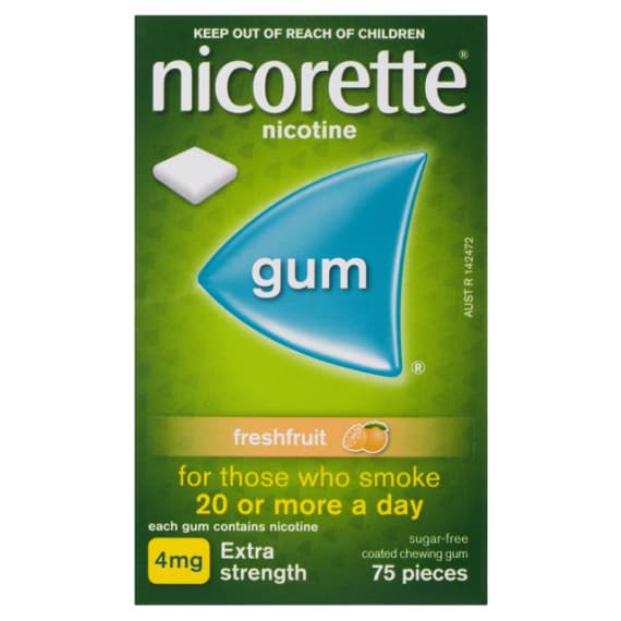 Nicorette Gum Fresh Fruit 4mg 75 Pack