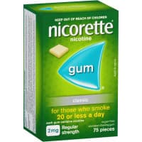 Nicorette Gum Classic 2mg 75 Pack 