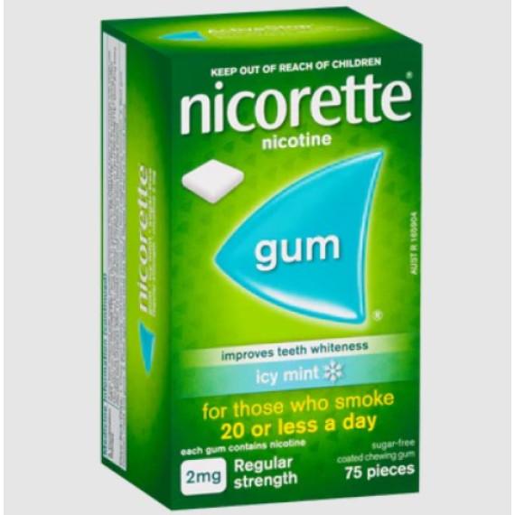 Nicorette Gum Icy Mint 2mg 75 Pack