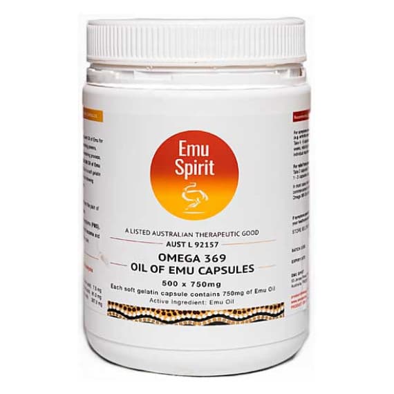 Emu Spirit Omega 369 500 Capsules