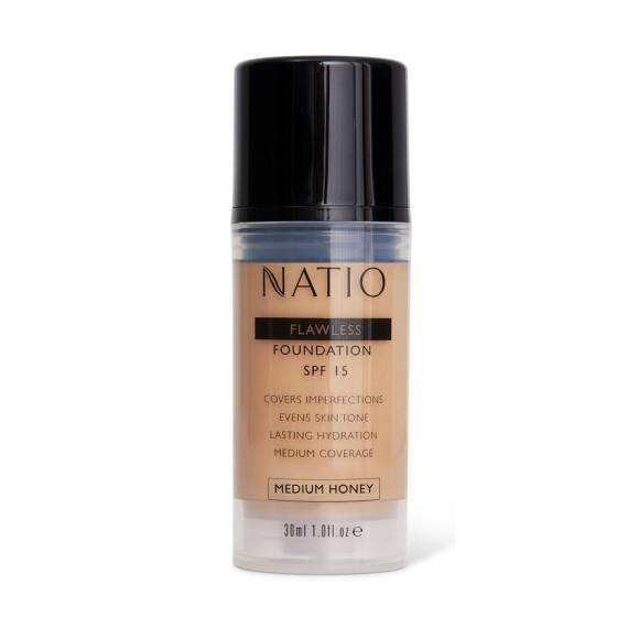 Natio Flawless Foundation SPF 15 Medium Honey