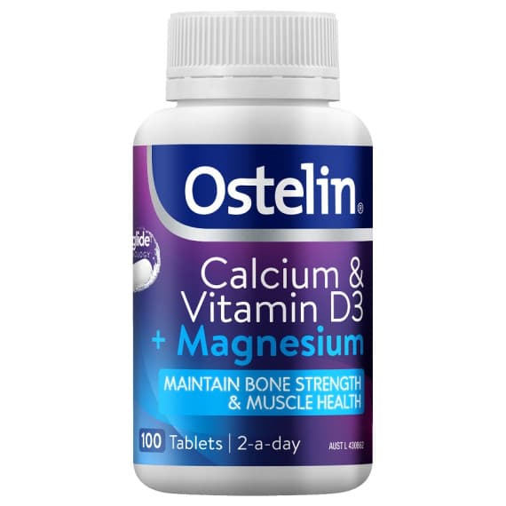 Ostelin Calcium and Vitamin D3 plus Magnesium 100 Tablets