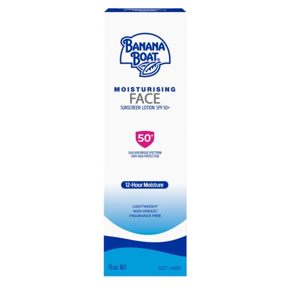 Banana Boat Moisturising Face Sunscreen Lotion SPF50 Plus 75g