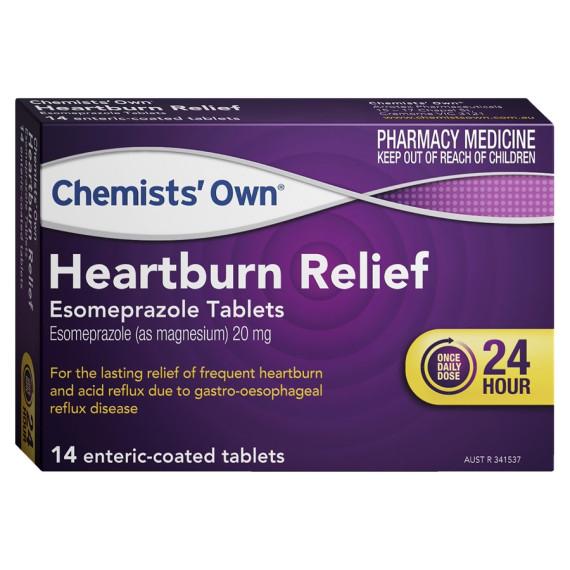Chemists Own Heartburn Relief Esomeprazole Tablets 20mg 14