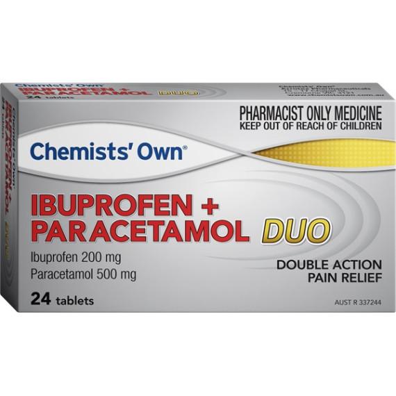 Chemists Own Ibuprofen Plus Paracetamol Duo 24 Tablets S3