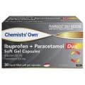 Chemists Own Ibuprofen Plus Paracetamol Soft Gel 30 Capsules