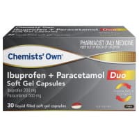 Chemists Own Ibuprofen Plus Paracetamol Soft Gel 30 Capsules