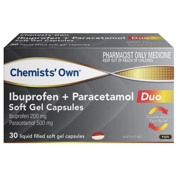 Buy Chemists Own Ibuprofen Plus Paracetamol Soft Gel 30 Capsules Online Pharmacy Direct AU