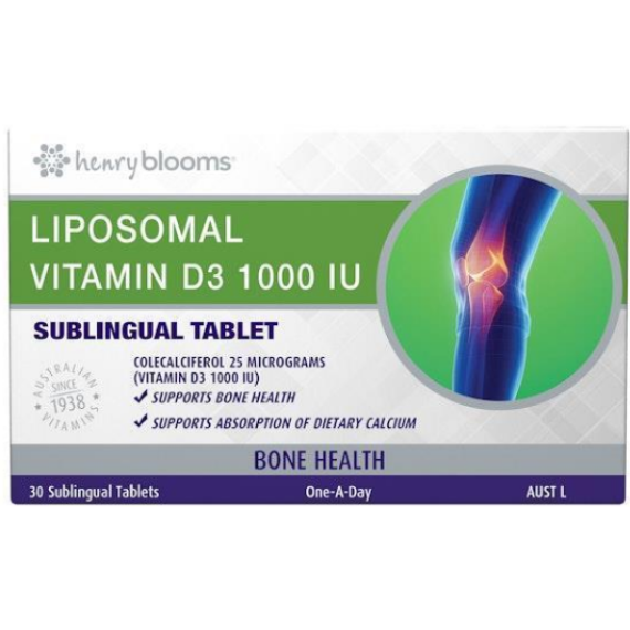 Henry Blooms Liposomal Vitamin D3 Sublingual 30 Tablets