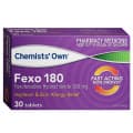 Chemists Own Fexo 180mg 30 Tablets 