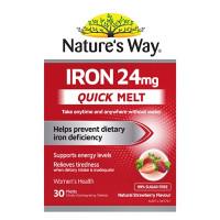 Natures Way Iron 24mg Quick Melt 30 Tablets