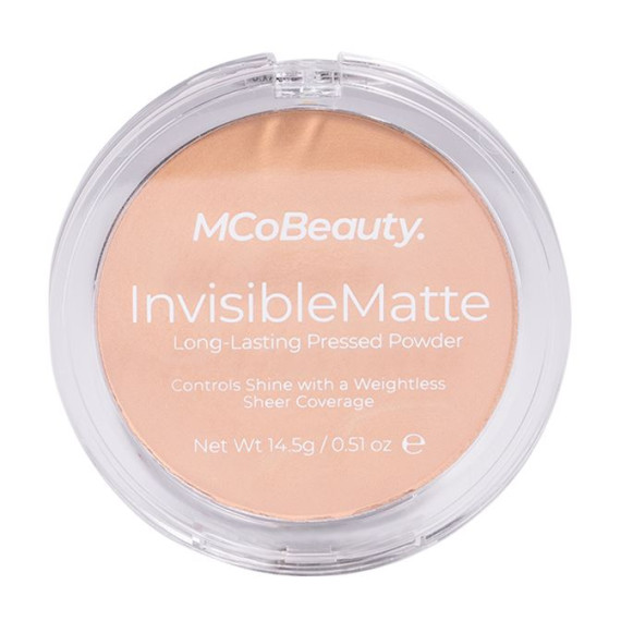 MCo Beauty Invisible Matte Long Lasting Pressed Powder Nude Beige