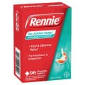 Rennie No Added Sugar Indigestion and Heartburn Relief Spearmint 96 Chewable Tablets