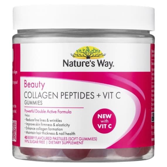 Natures Way Beauty Collagen Plus Vit C Gummies 45 Pastilles