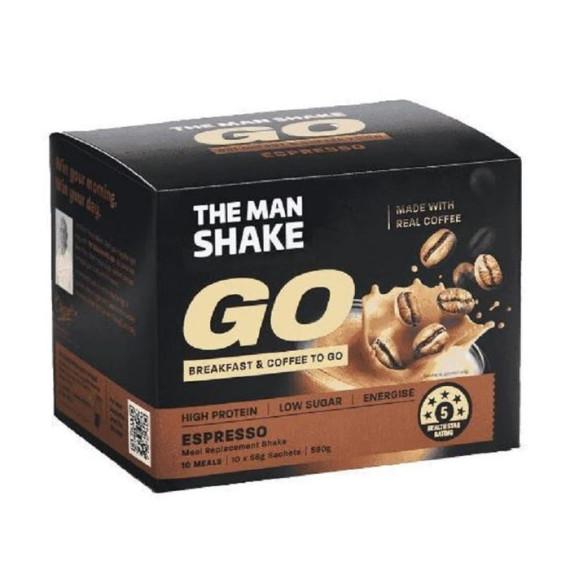 Buy The Man Shake GO Espresso Sachets 56g X 10 Online Pharmacy Direct AU