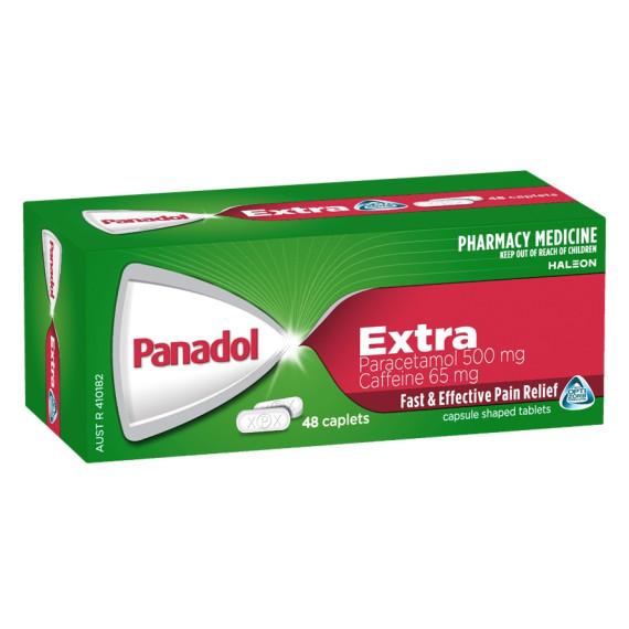 Buy Panadol Extra Optizorb Paracetamol 500/65mg Caplets 48 S2 Online Pharmacy Direct AU