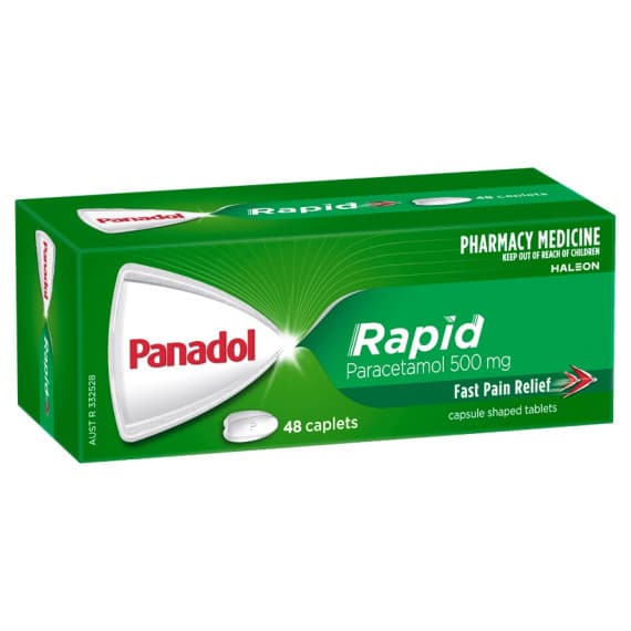 Buy Panadol Rapid 500mg Caplets 48 S2 Online Pharmacy Direct AU